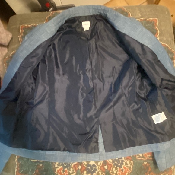 JCREW denim style lined blazer, comfy and like new! - Picture 12 of 14